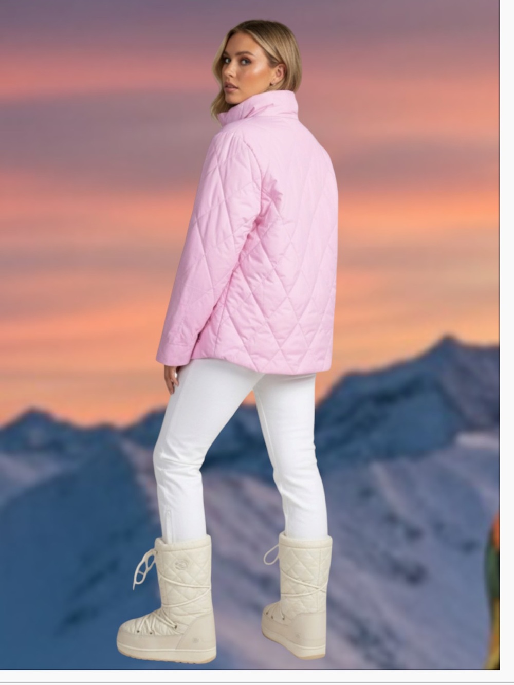 Bogner Light Pink Embroidered Ski Jacket